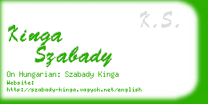 kinga szabady business card